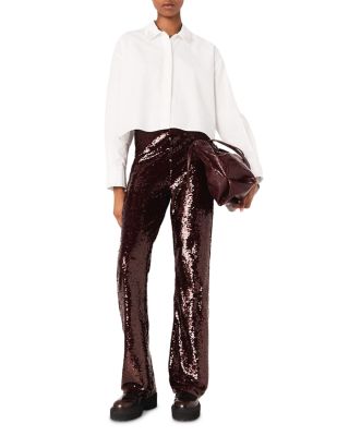 Cropped Shirt with Jewel Detail