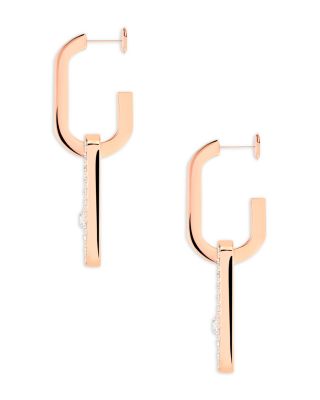 Diamond Move Link Earrings in 18K Gold, 0.85 tcw