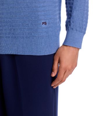 Long Sleeve Textured Polo Shirt