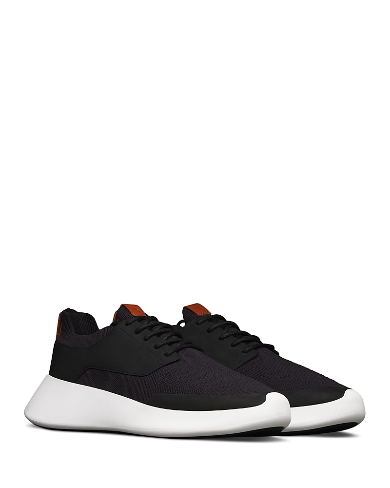 Wolf & Shepherd Men's Toro Swiftknit Lace Up Sneakers In Black