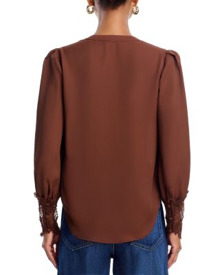 Ava Lace Cuff Blouse