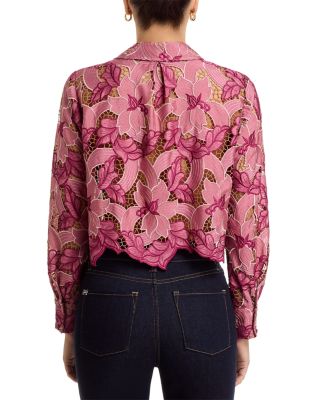Akemi Cropped Button Down Blouse
