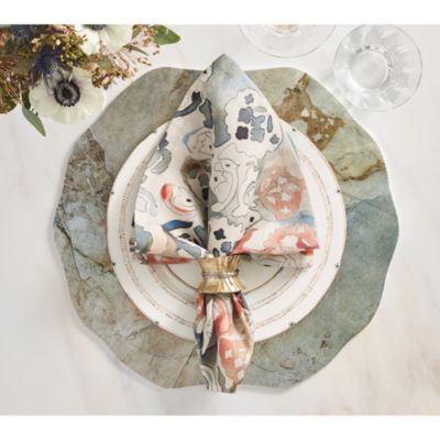 Clinched Napkin Ring in Gold and Silver