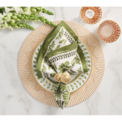 Botanica Napkin in Ivory and Green