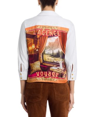 Fawn Vintage Travel Print Shirt