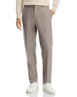 Brushed Ticweave Wool Suit Pants