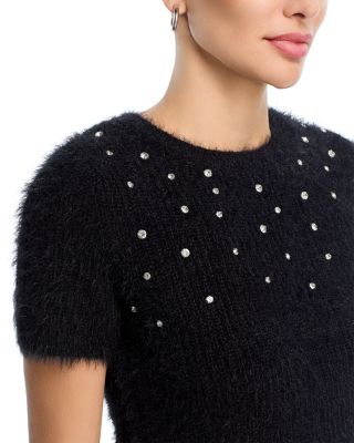 Rhinestone Embellished Sweater