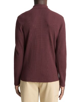 Variegated Texture Long Sleeve Polo