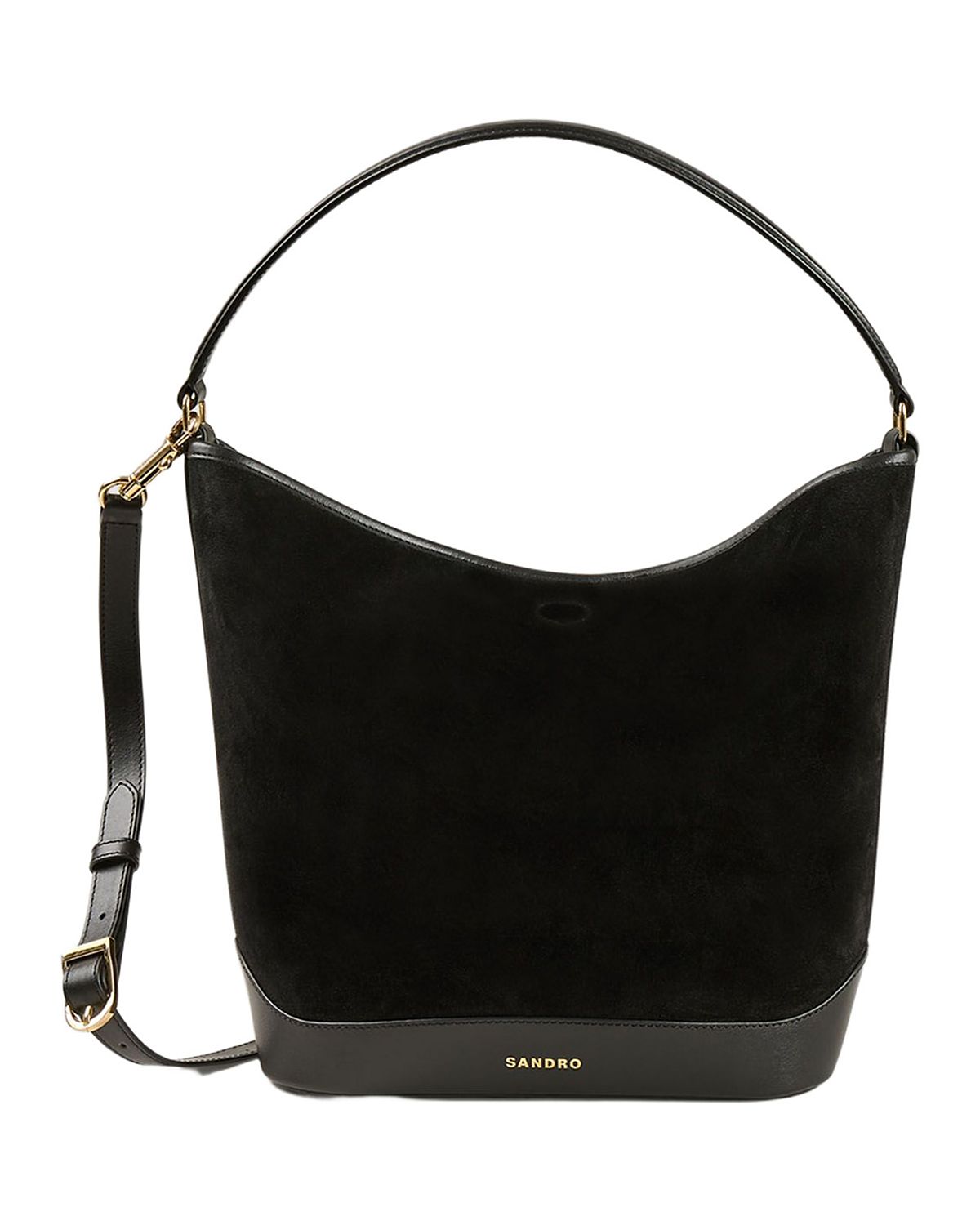 Sandro Soft Suede Shopping Bag