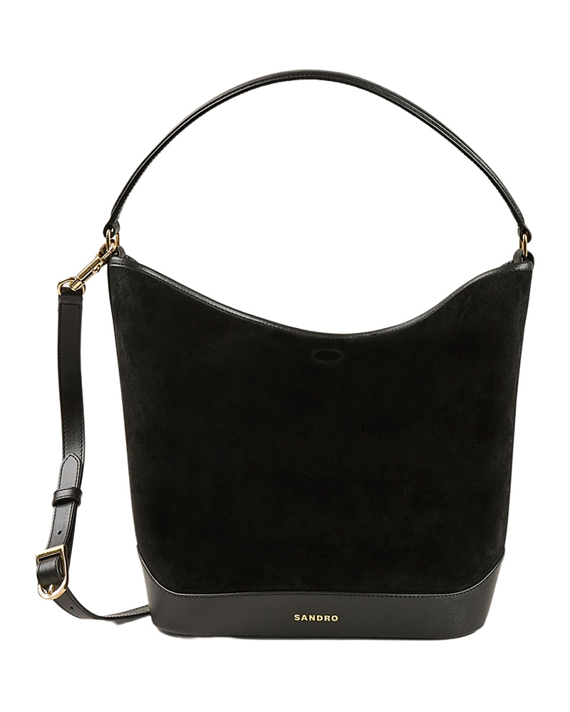 Sandro Soft Suede Shopping Bag