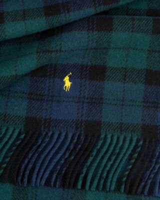 Plaid Wool Twill Scarf