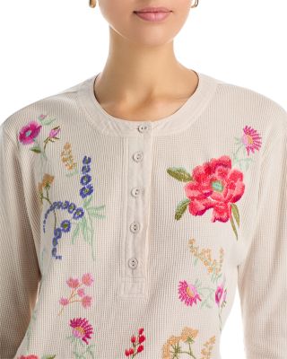 Mixed Media Henley Tee