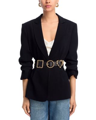 Gold Belt Scrunched Cheyenne blazer