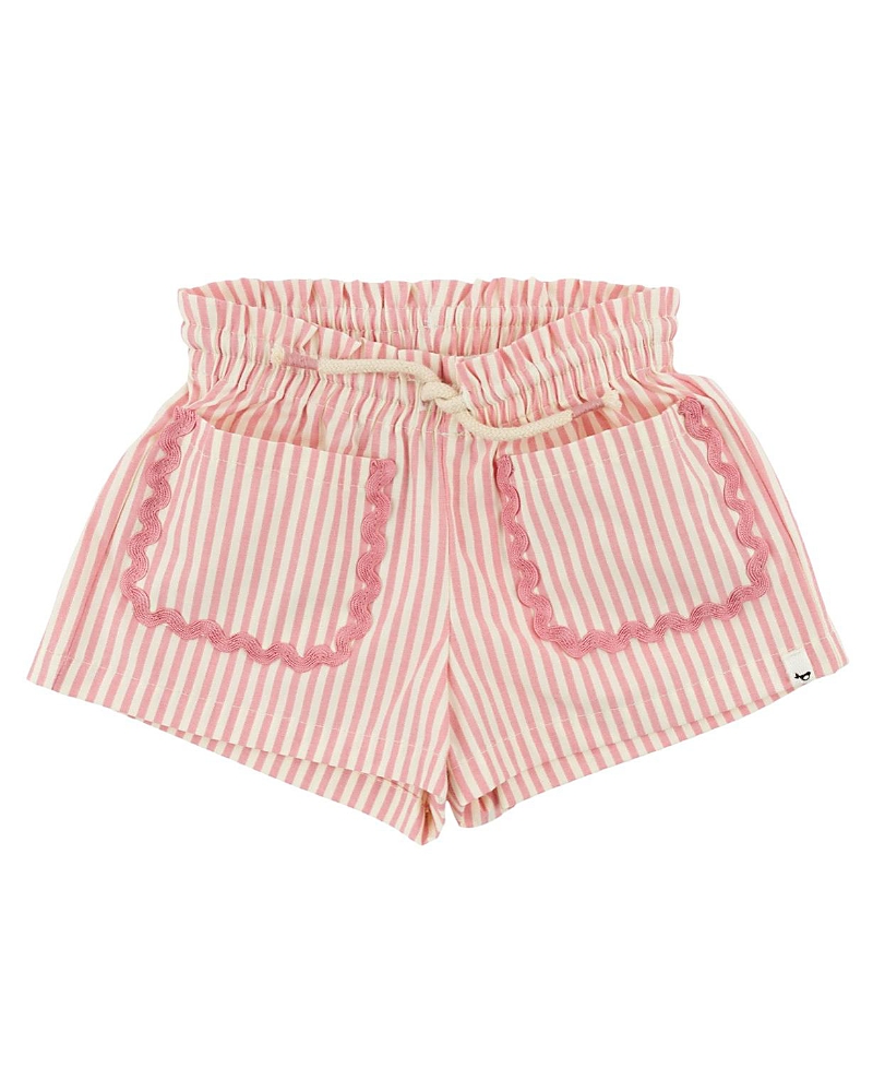 Oh Baby ! Girls' Cabana Ricrac Libby Pocket Short - Baby In Pink