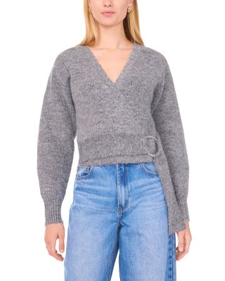 Crossover Cropped Sweater