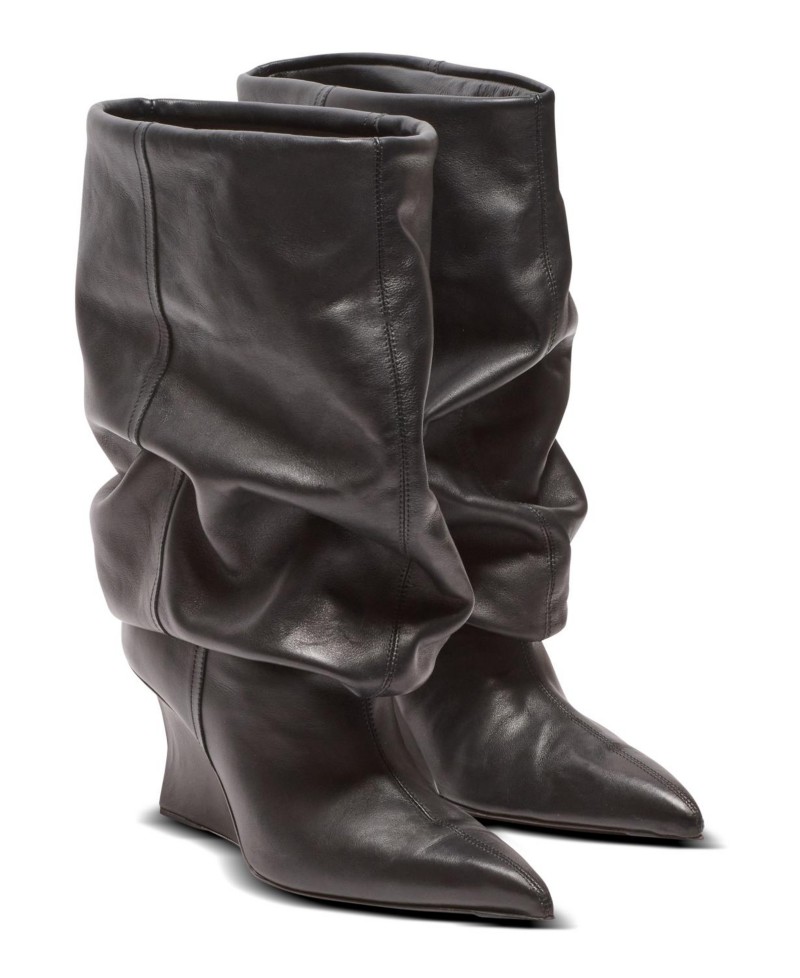 Balmain Women's Wedge Ankle Boots in Black