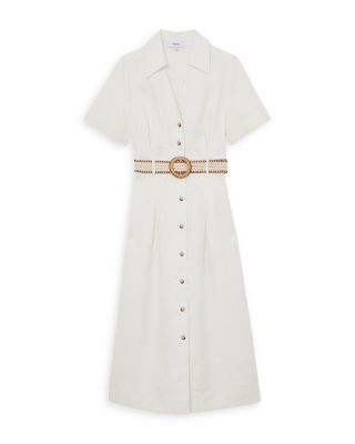Belted Linen Dress