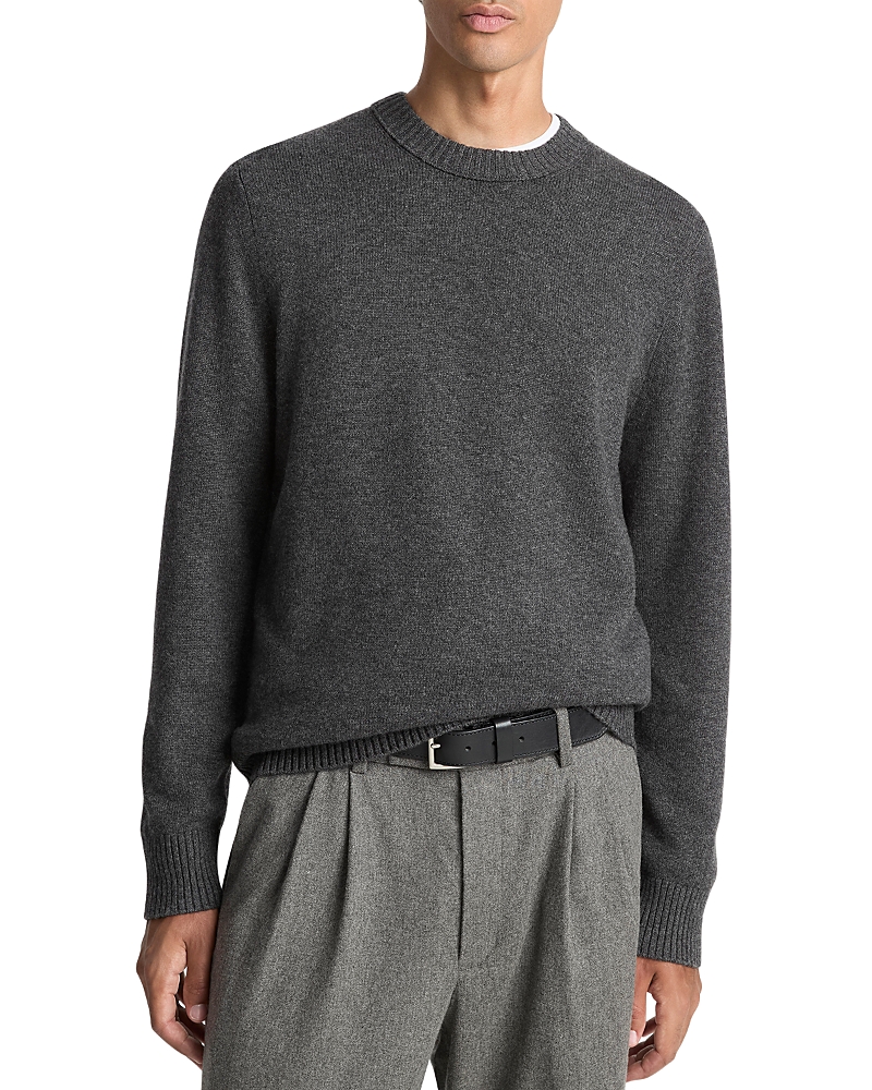 Vince Wool And Cashmere Crewneck Sweater In Gray