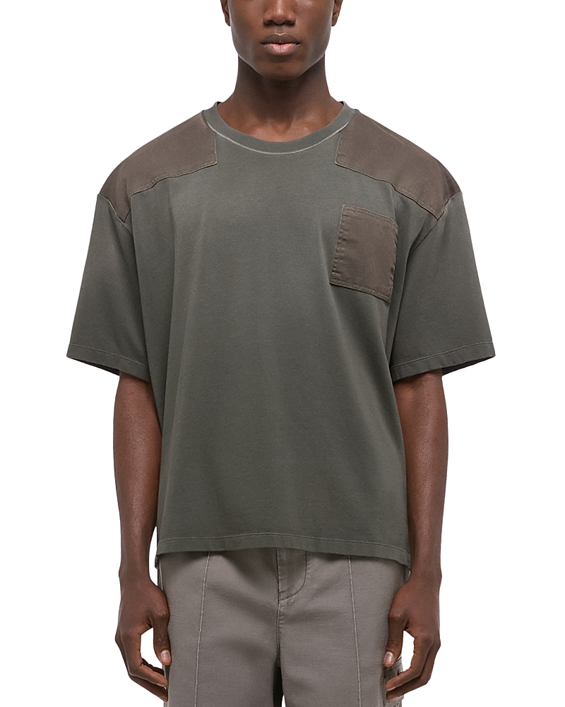 Helmut Lang Relaxed Fit Patch Tee In Green