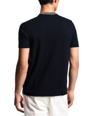 Striped Crewneck Piqu&eacute; Tee