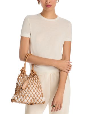 Faux Fur Macrame Mini Sac Tote