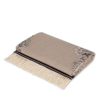 Bloom Floral Jacquard Wool Throw
