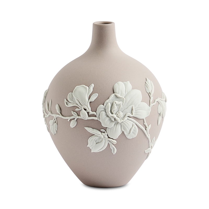 Wedgwood Magnolia Blossom Bud Vase - Mink In Pink