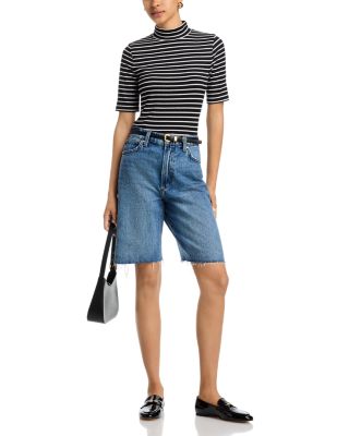 The Knit Ribbed Turtleneck Tee