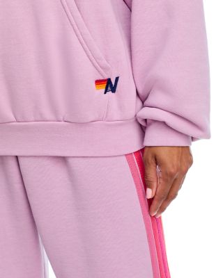 Wave Pullover Hoodie and Rainbow-Stripe Sweatpants