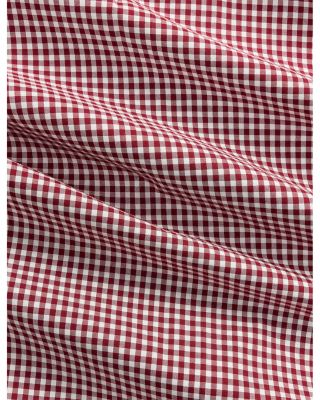 Cotton Stretch Poplin Gingham Check Classic Fit Button Down Shirt