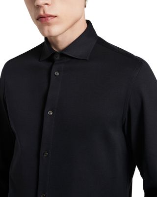 Solid Button Front Shirt