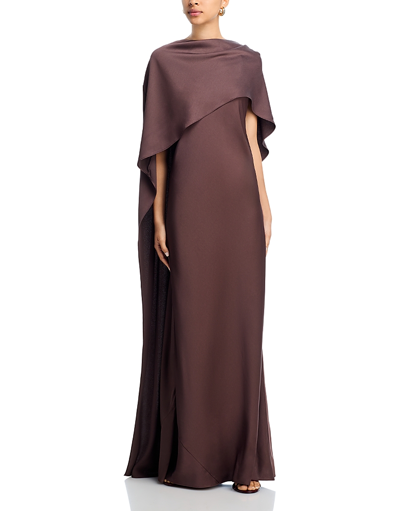 Simkhai Izel Cape Gown In Brown