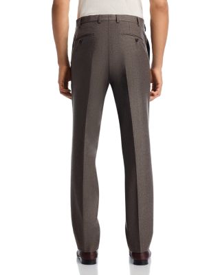 Flannel Flat Front Trousers - Exclusive