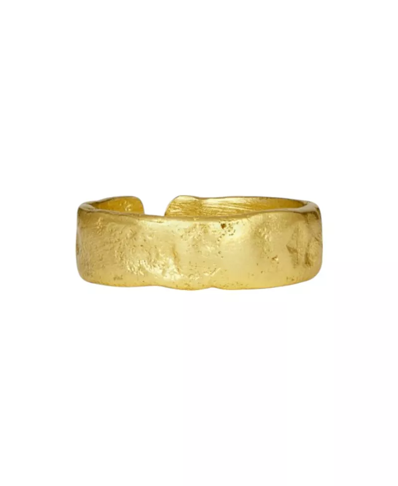 Ottoman Hands Dela Textured Band Ring