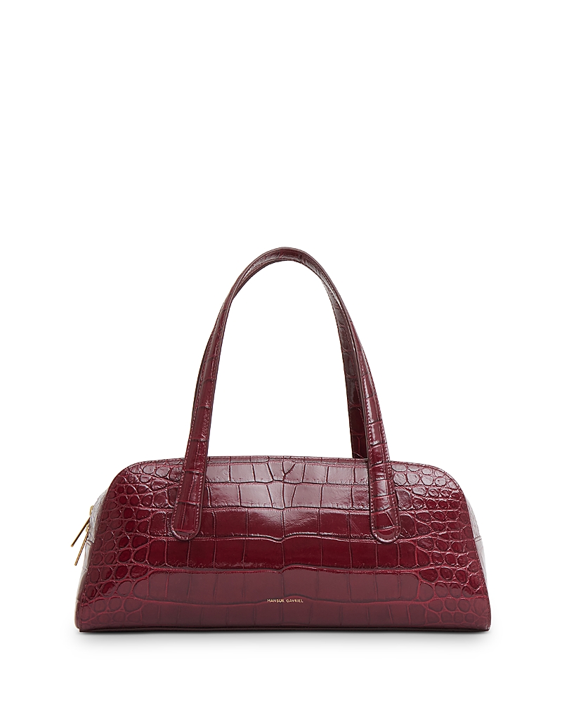 Mansur Gavriel Helios Top Handle Bag In Burgundy
