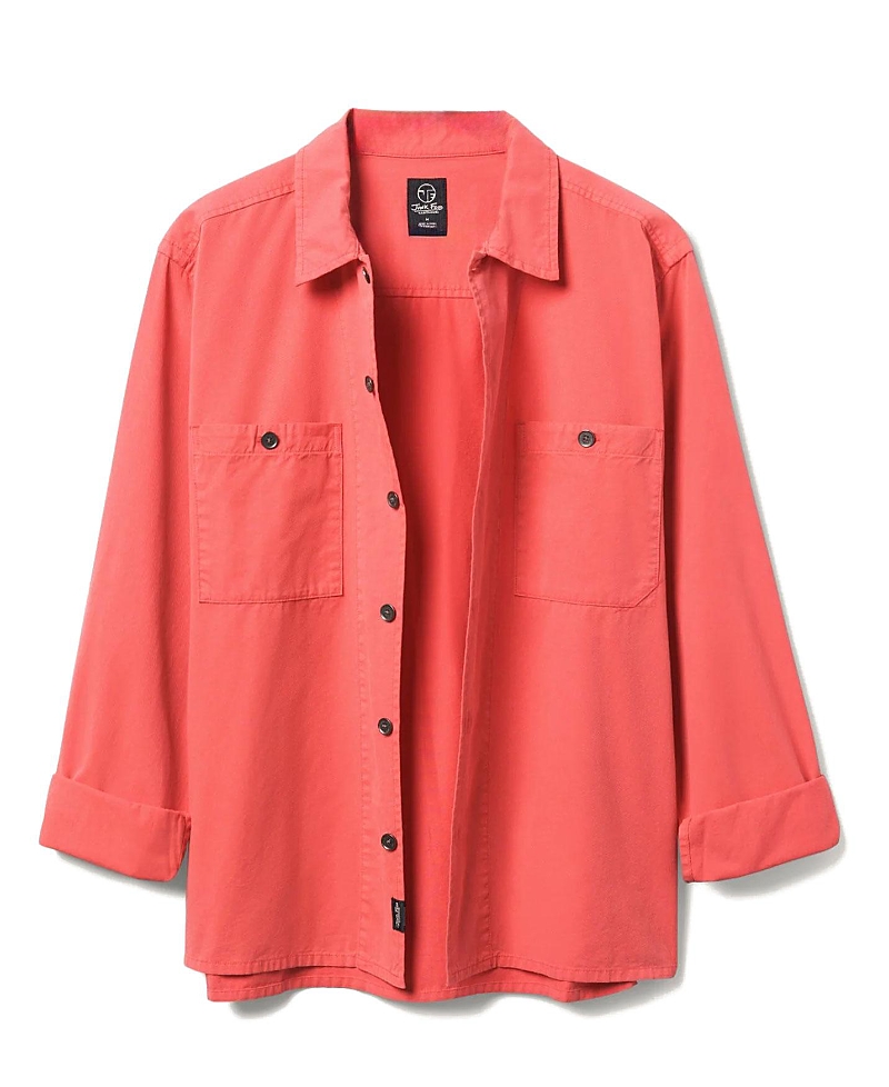 Junk Food Clothing Unisex Washed Twill Work Shirt In Red