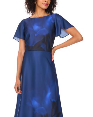 Flutter Sleeve Round Neck Blouse