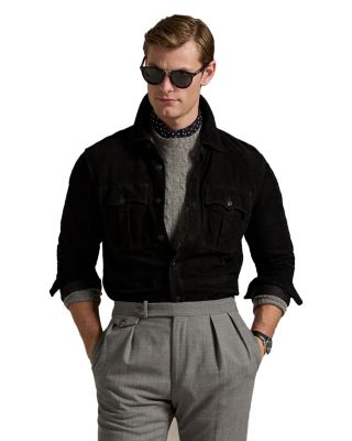 Suede Utility Shirt Jacket