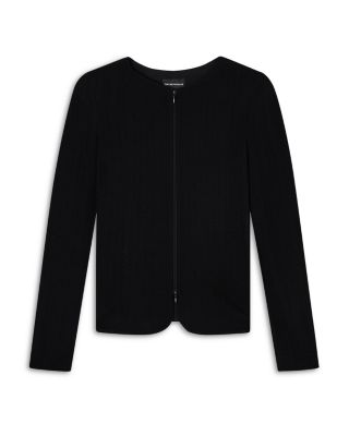 Zipper Front Blazer