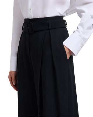 Belted Pleated Pants