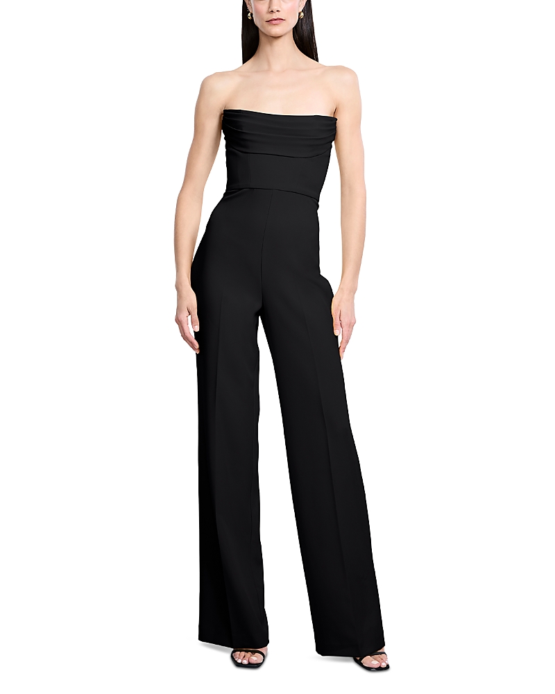 Bcbgmaxazria Draped Corset Jumpsuit In Black