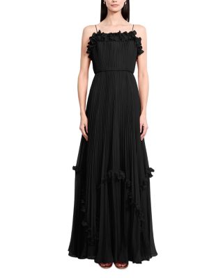 Shirring Ruffle Gown