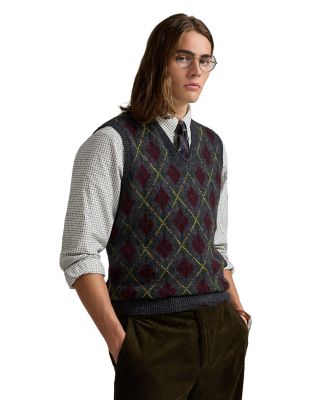 Argyle Wool Cashmere Sweater Vest