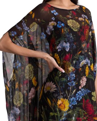 Linn Floral Cape Maxi Dress