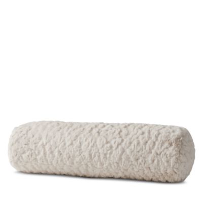 Sheepskin Faux Fur Decorative Bolster Pillow, 8" x 30" - Exclusive