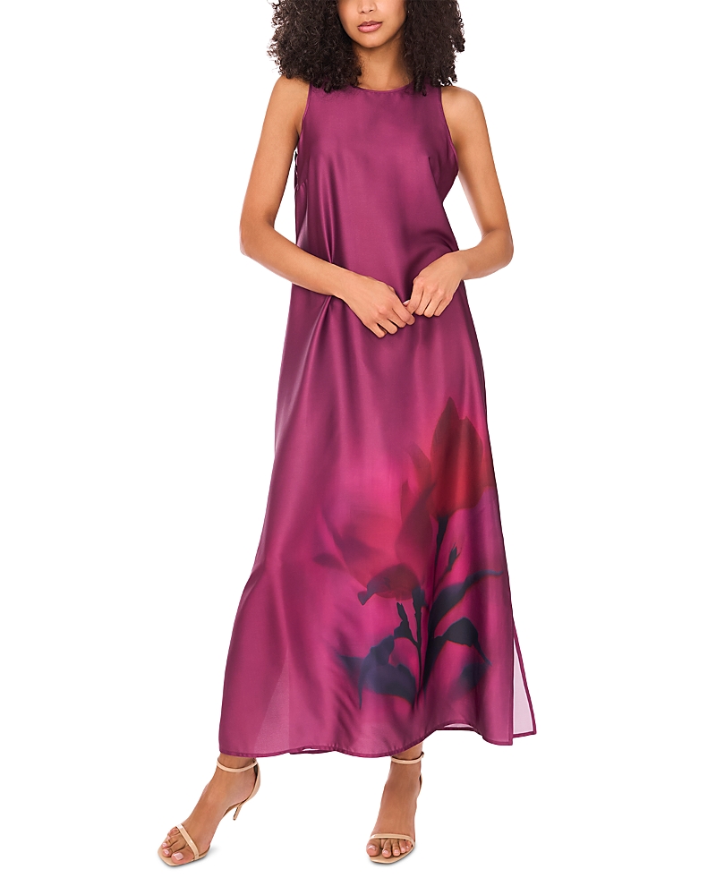 Vince Camuto Sleeveless Keyhole Back Maxi Dress In Purple