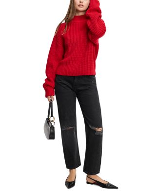 Chunky Knit Mock Neck Sweater