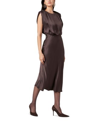 Floral Blouson Midi Dress