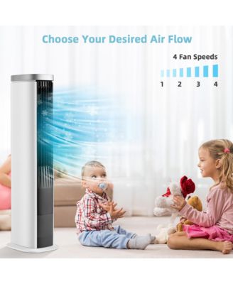 3-In-1 Portable Evaporative Air Cooler 40'' Bladeless Cooling Tower Fan with Timer
