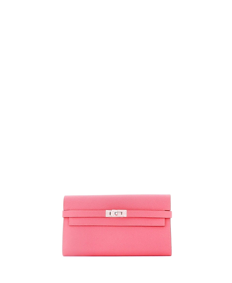 Pre-owned Pre-owned Hermes Hermes Long Kelly Wallet Epsom In Pink